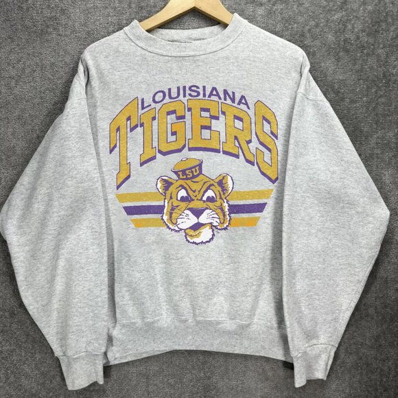 Tops Vintage Louisiana State University Tigers Sweatshirt Lsu Tigers Football Shirt Poshmark